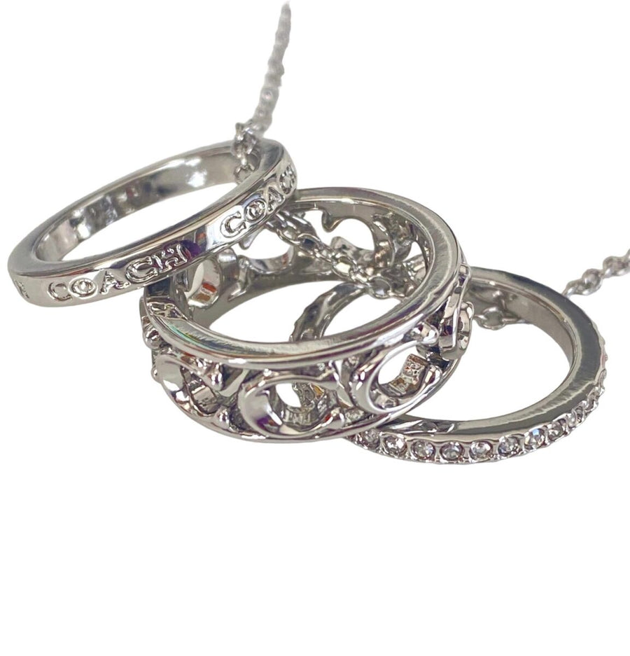 Coach Necklace Silver Rings