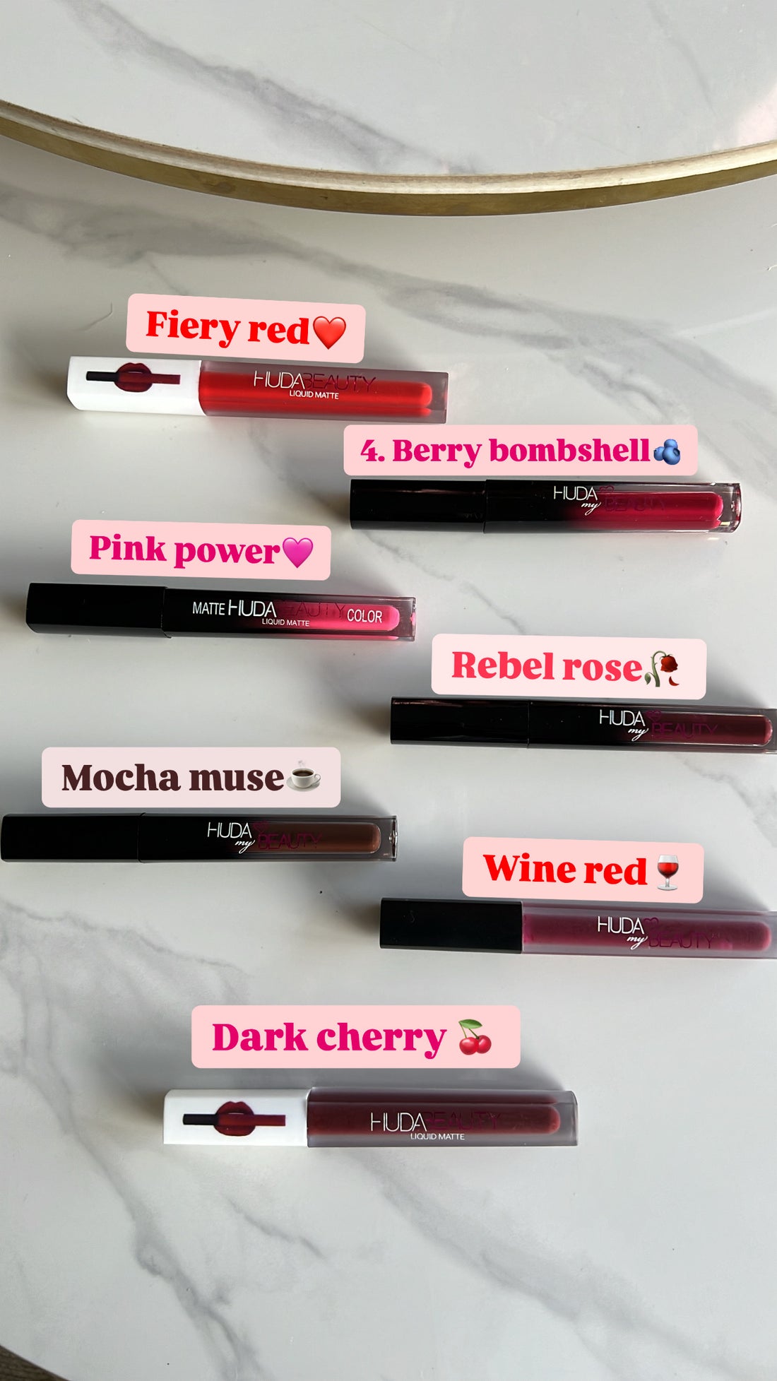 Huda Beauty Demi Matte Lipsticks