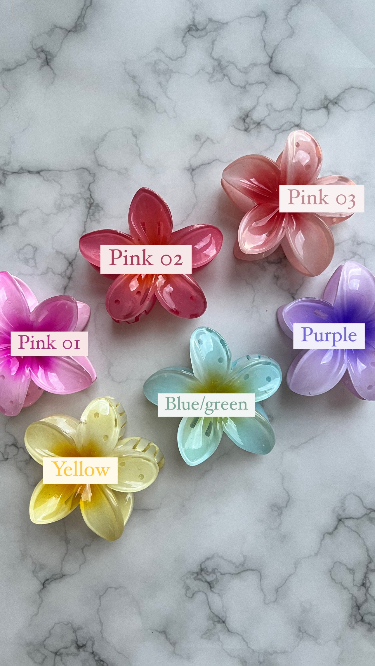 Floral Hair Clips Hawaii