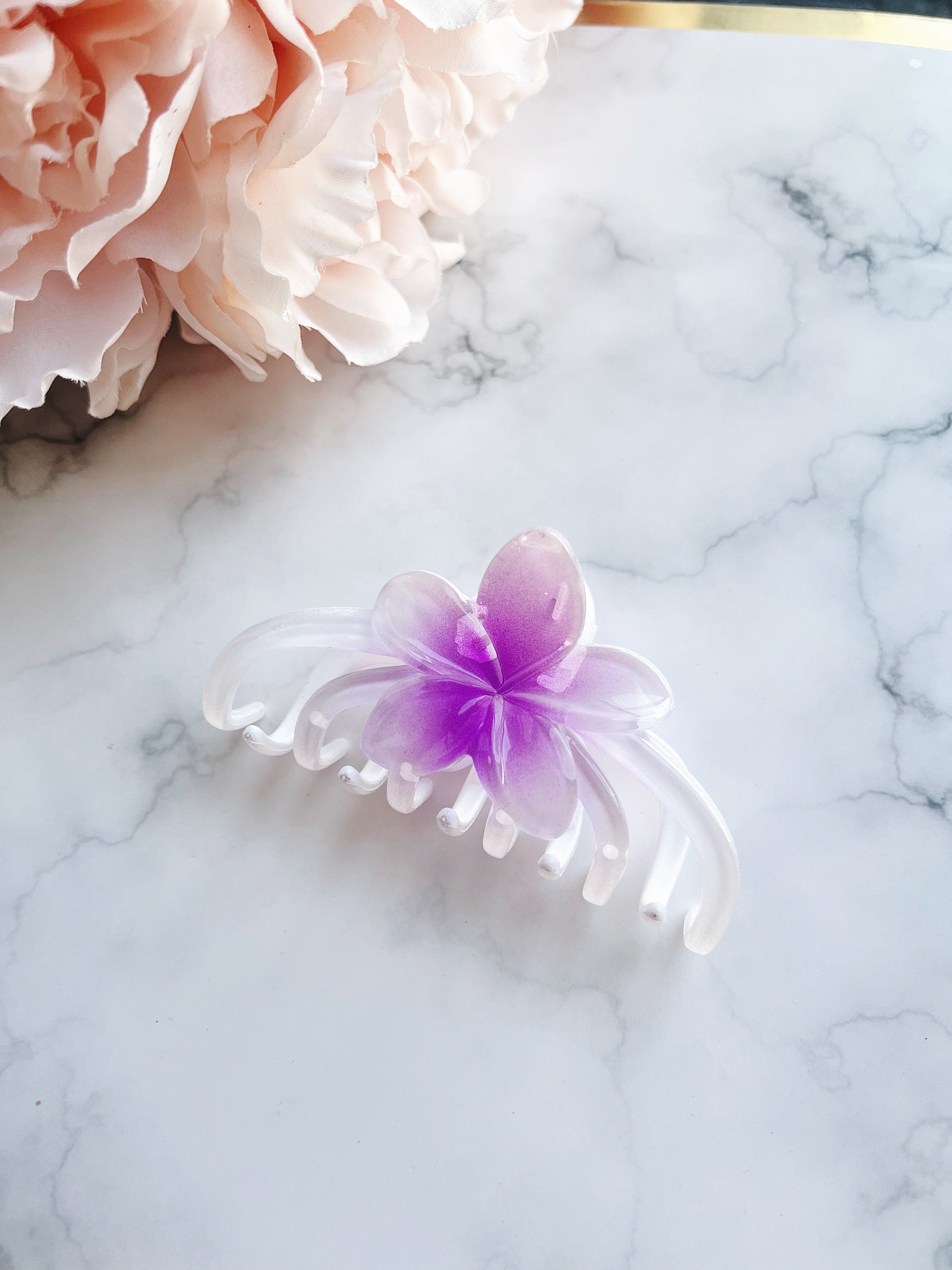 Floral Hair Claw Clips