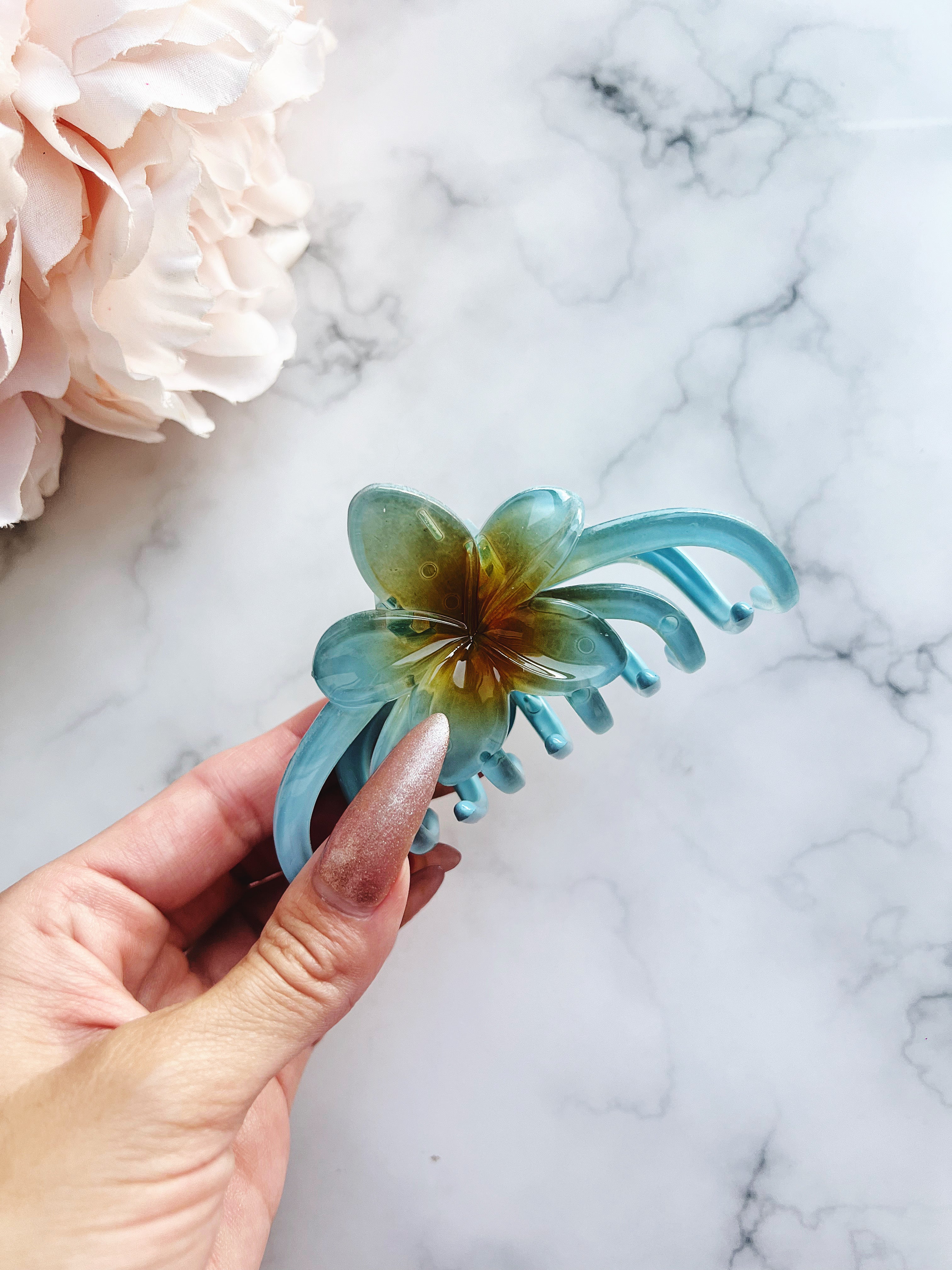 Floral Hair Claw Clips