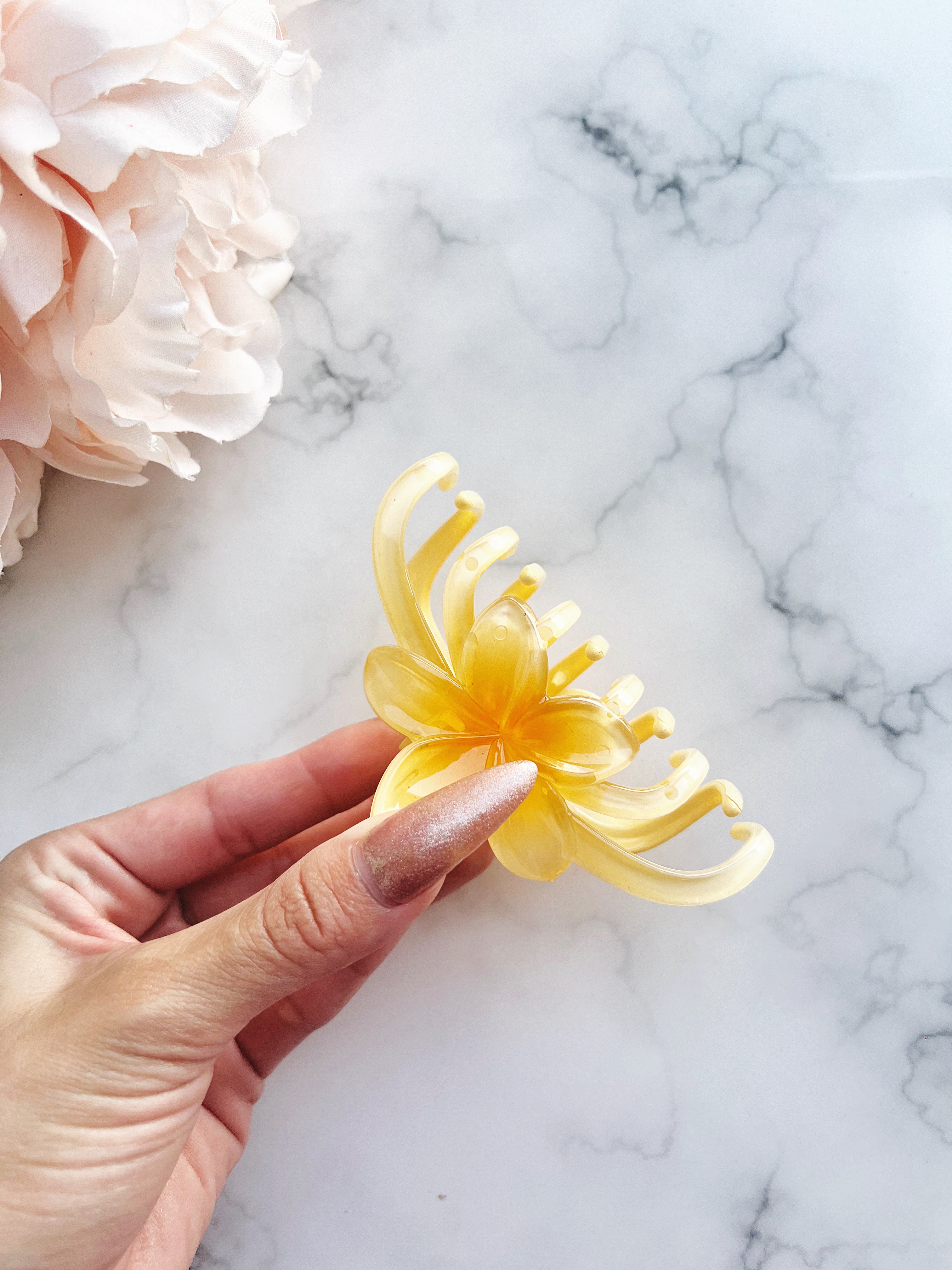 Floral Hair Claw Clips