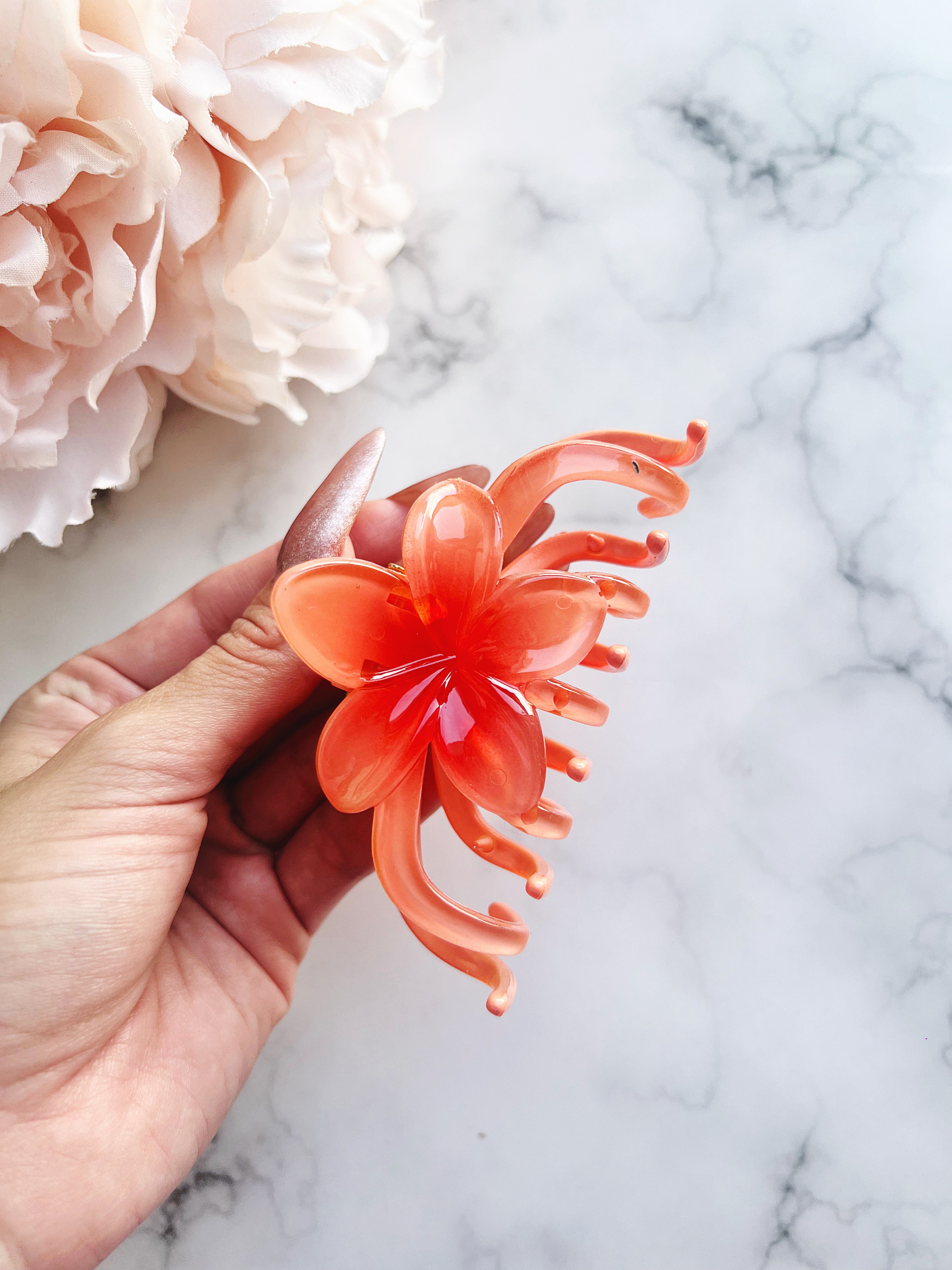 Floral Hair Claw Clips