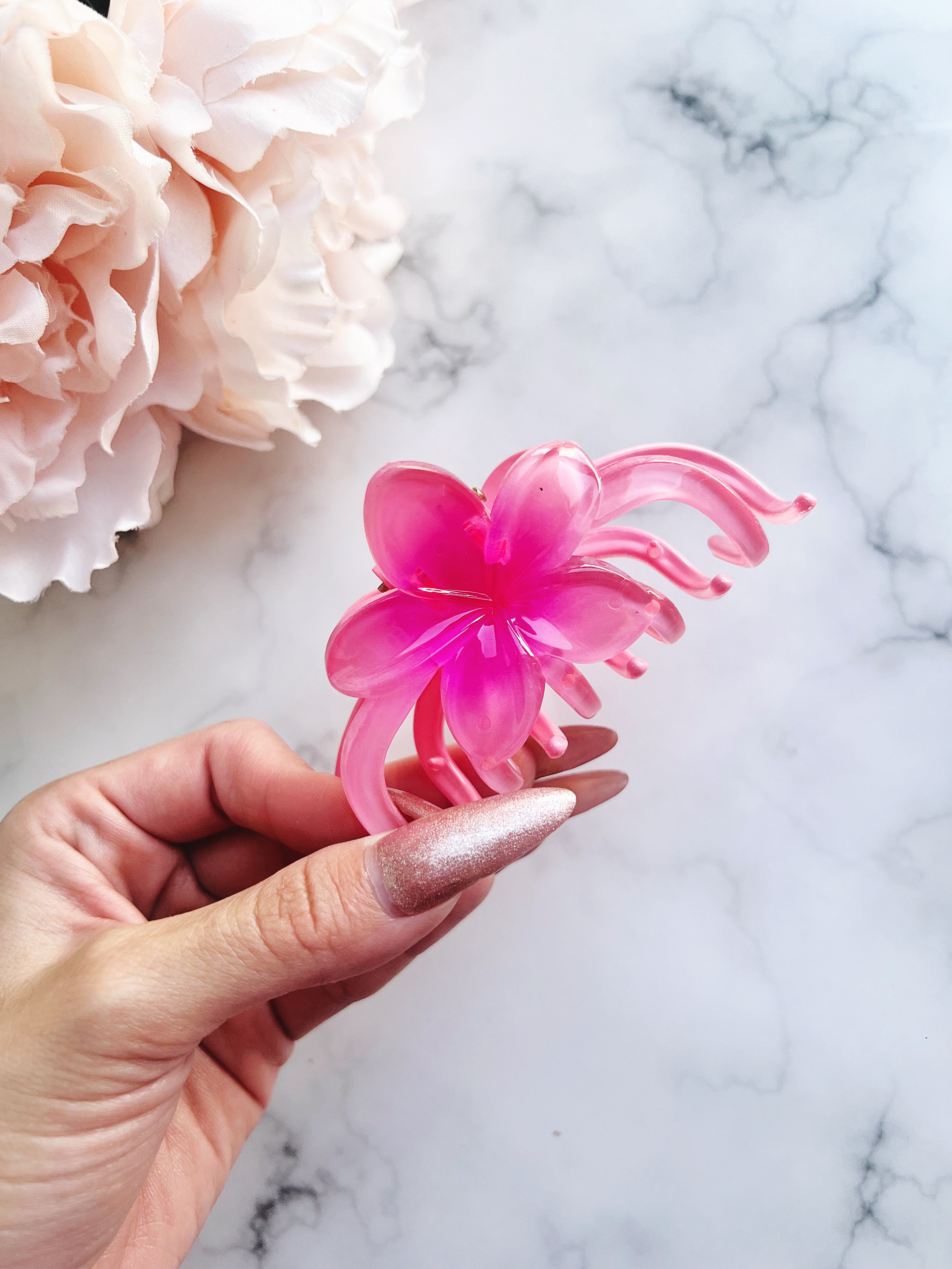 Floral Hair Claw Clips