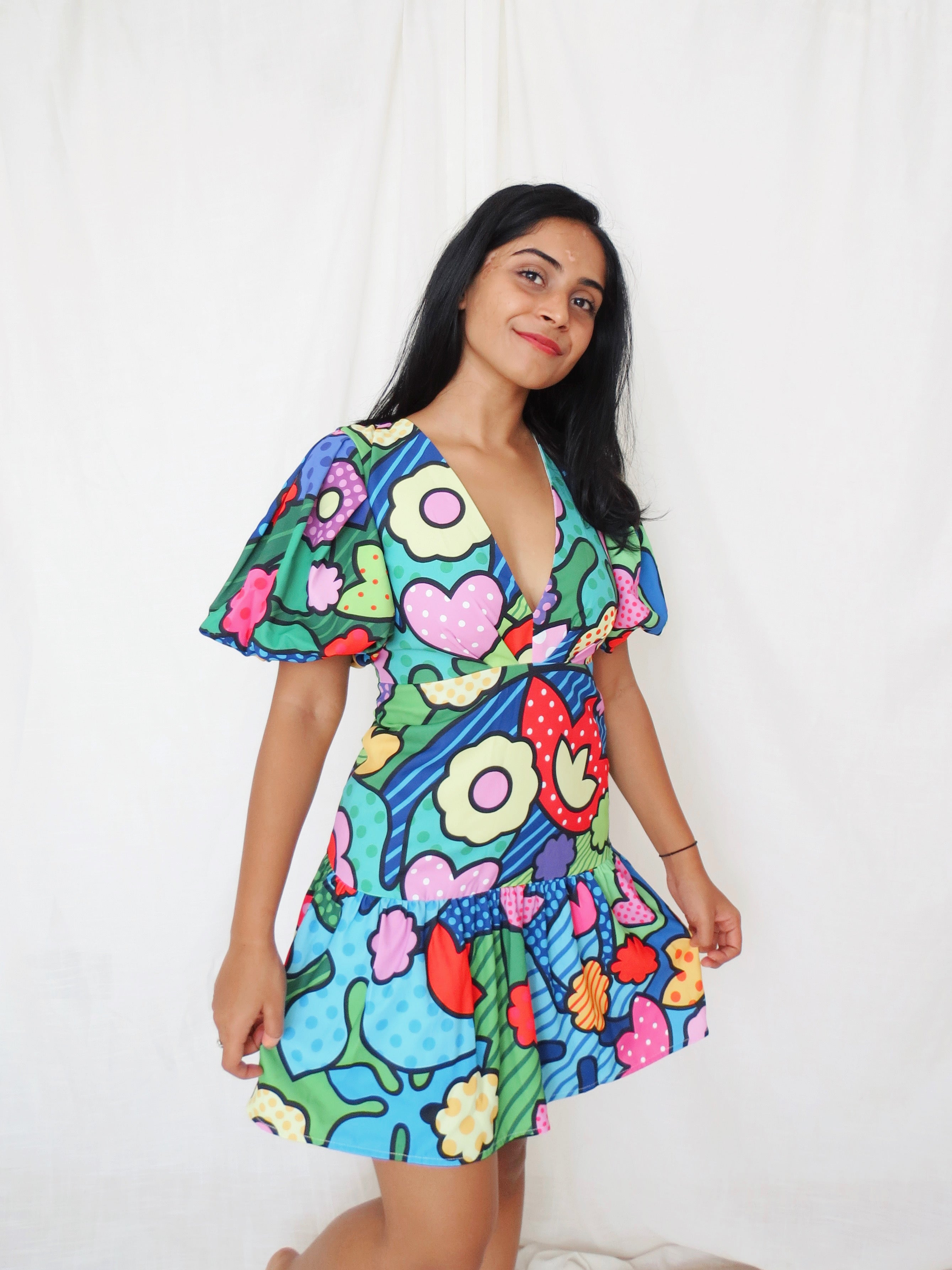 Erivel Dress Short Comic Colours