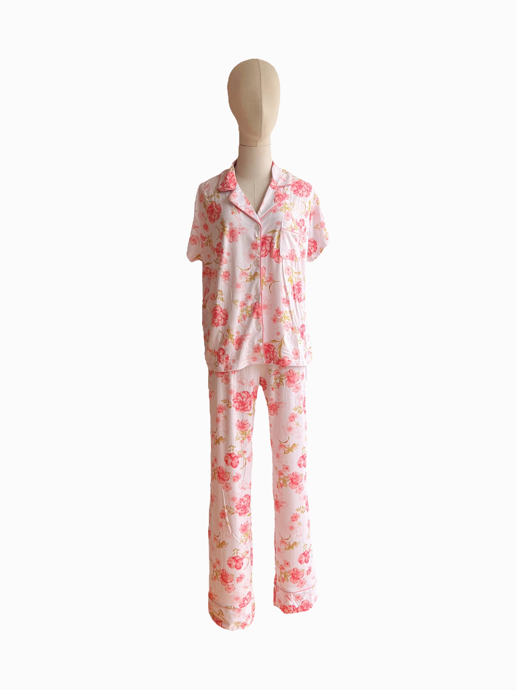 Laura ashley Pink flowers pants pajama set M