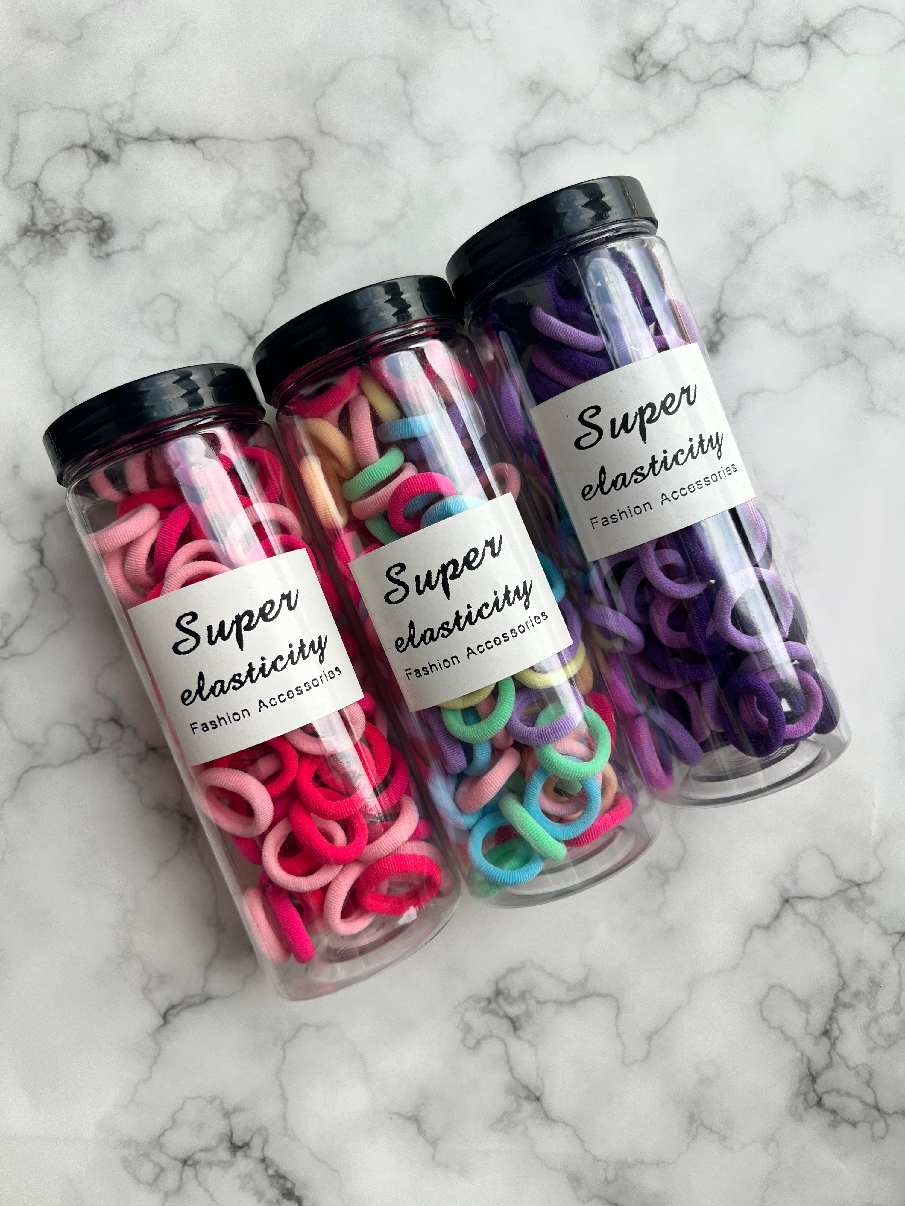 Hair Elastics Jar