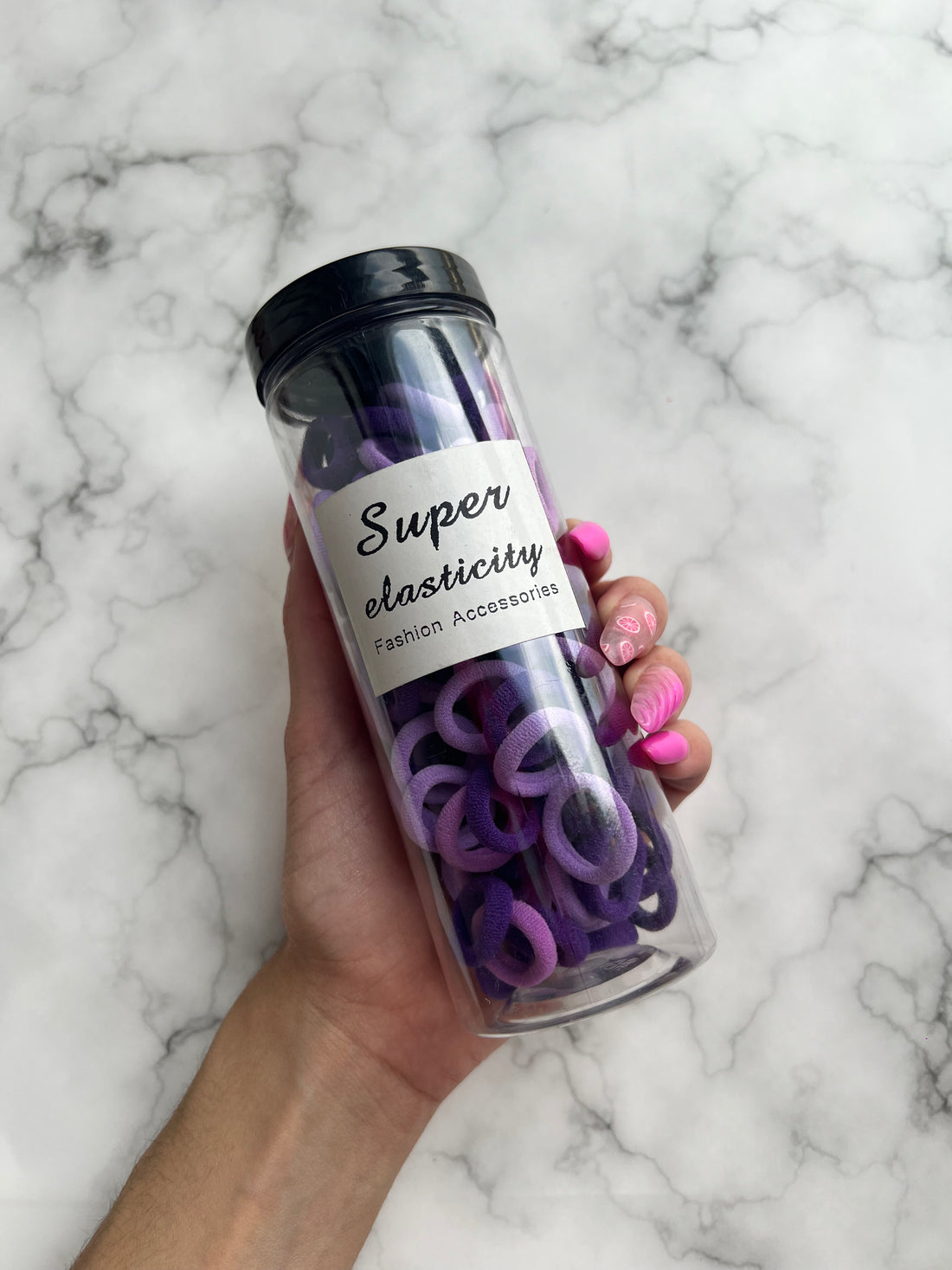 Hair Elastics Jar