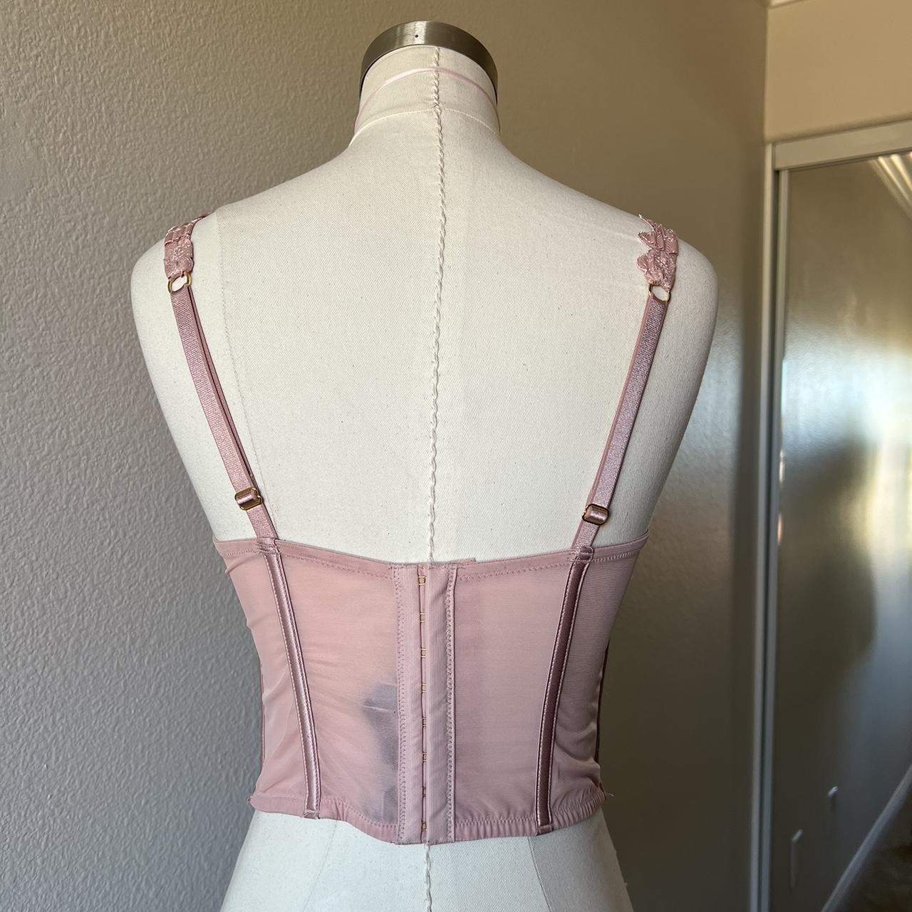 Victoria's Secret blush pink corset bra lingerie 32B