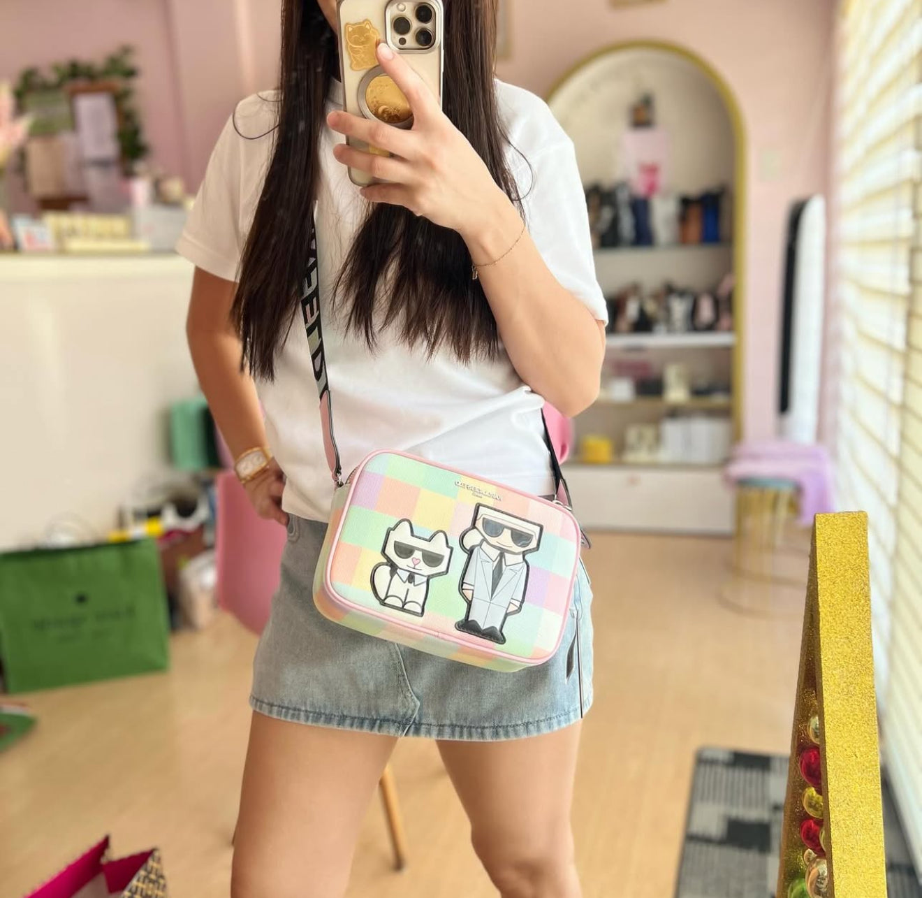 Karl Lagerfeld Blush Pastel Crossbody