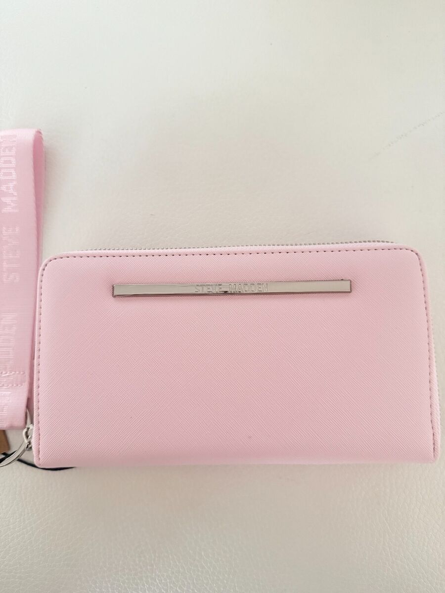Steve Madden BZip Web Chalk Pink Zip Wallet