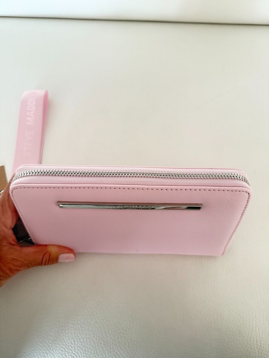 Steve Madden BZip Web Chalk Pink Zip Wallet