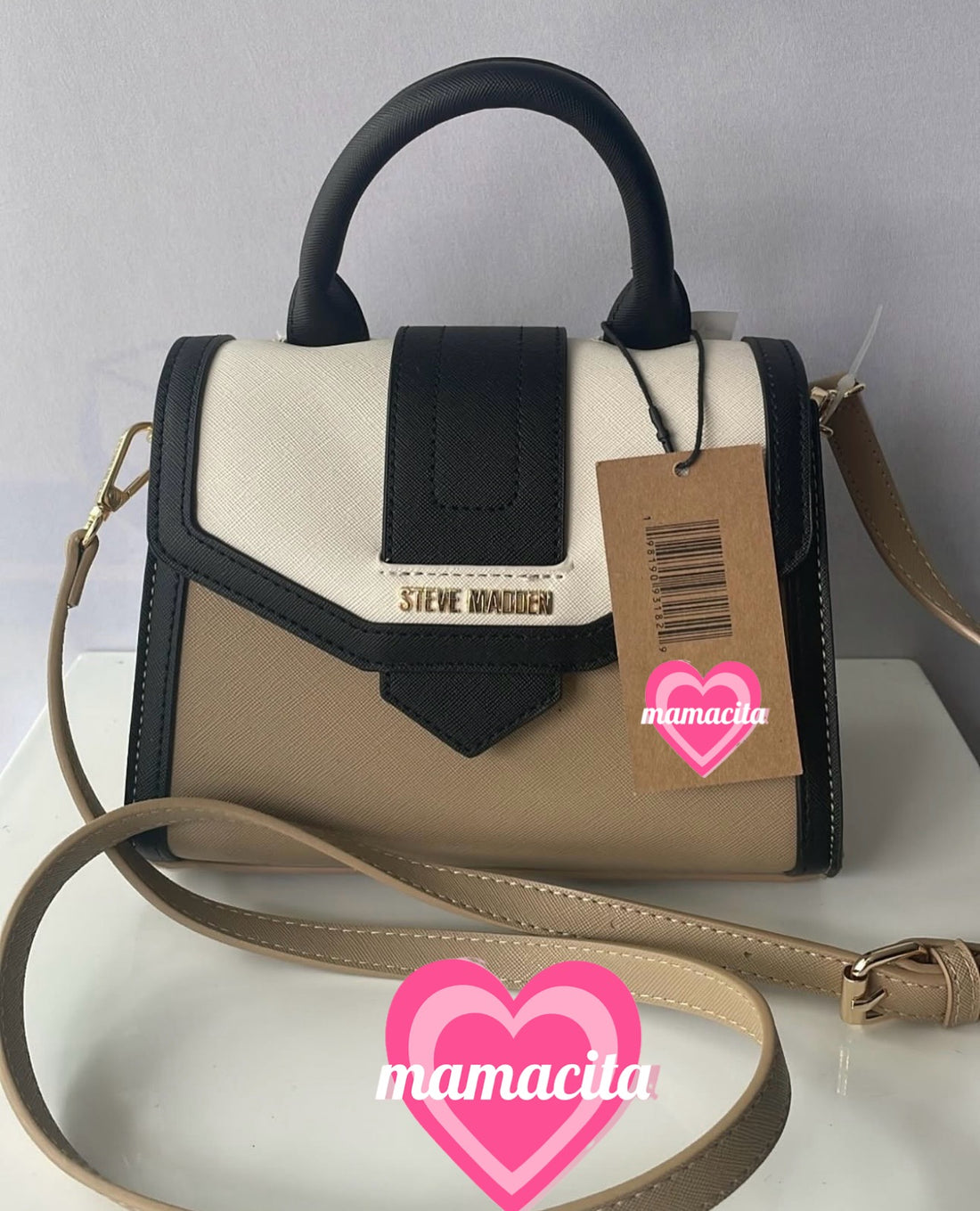 Steve Madden Baubriel Black Nude Shoulder Bag