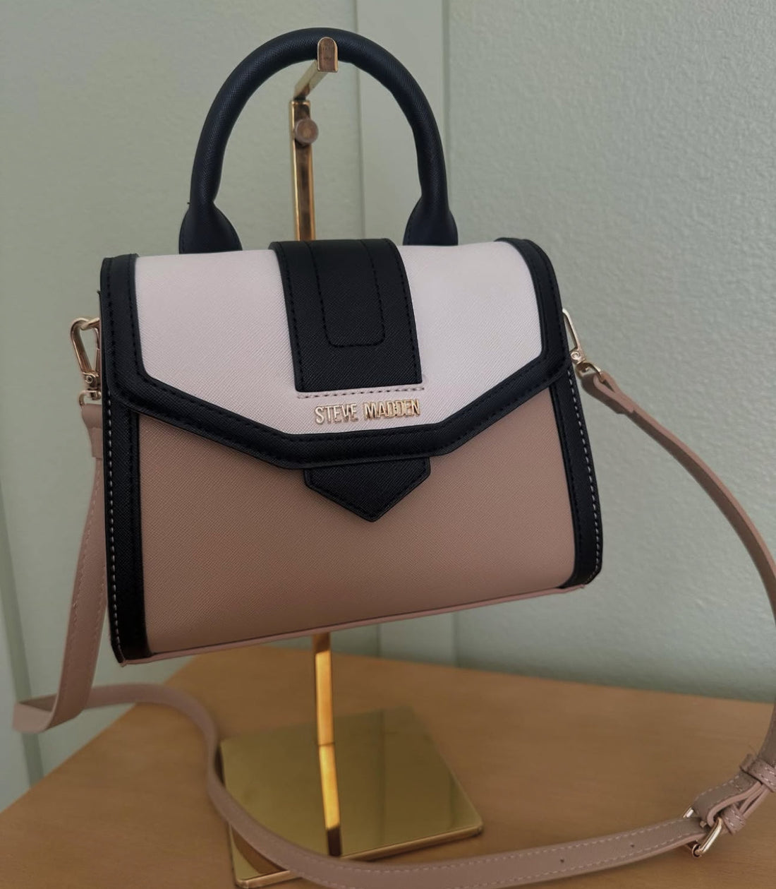 Steve Madden Baubriel Black Nude Shoulder Bag