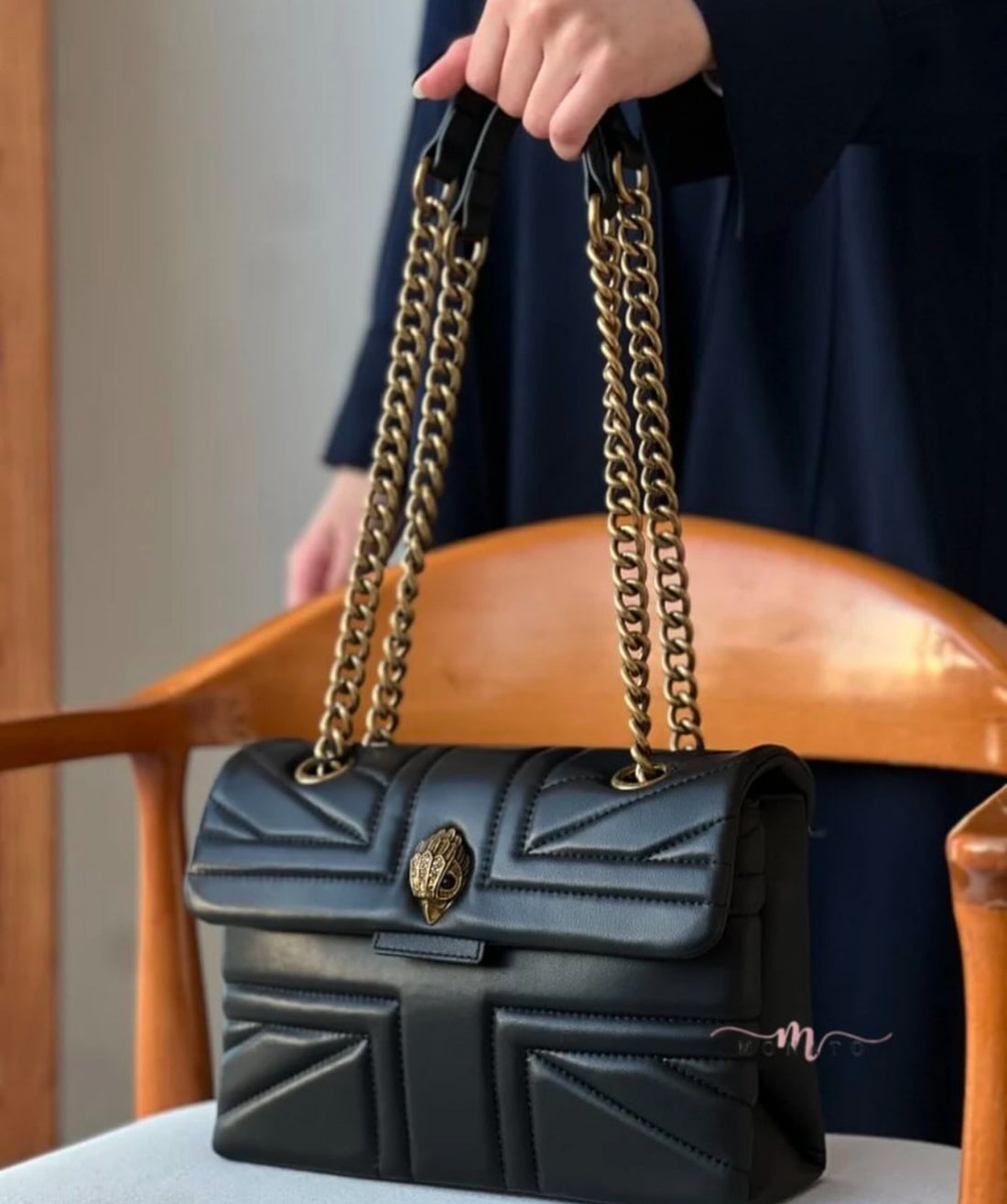Kurt Geiger Large Black Logo Crossbody