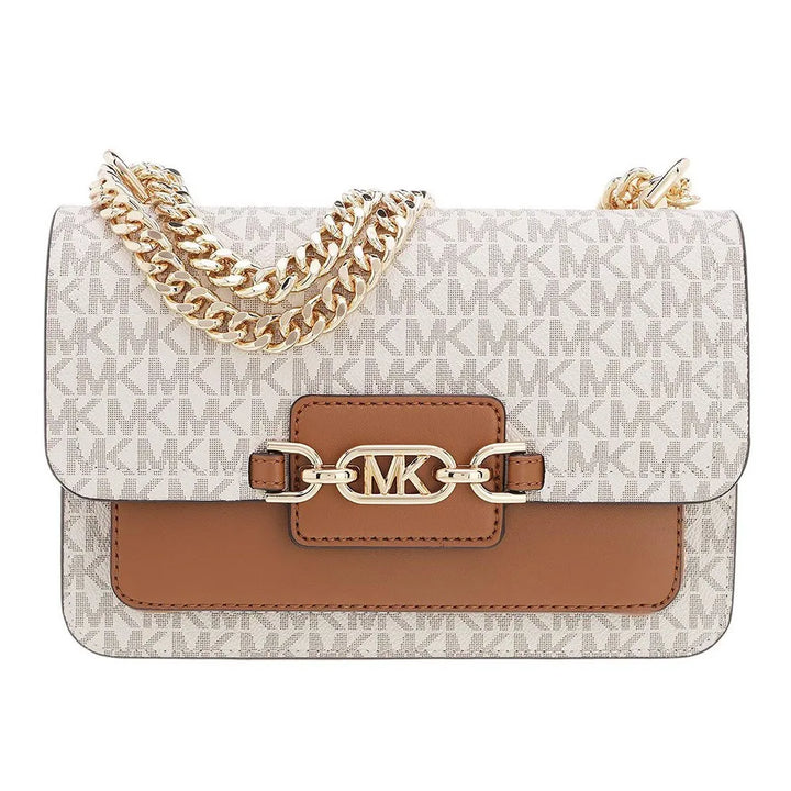 Michael Kors Heather Vanilla Logo Crossbody