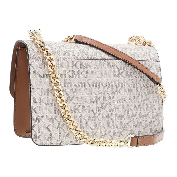 Michael Kors Heather Vanilla Logo Crossbody