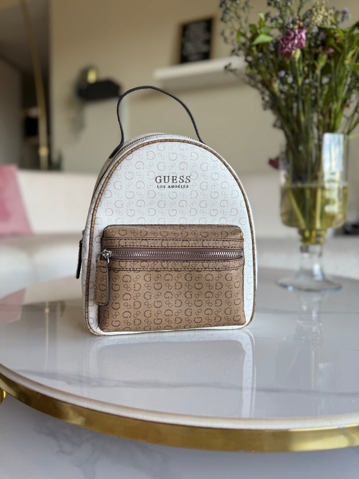 Guess Backpack Hensley Brown & Cream