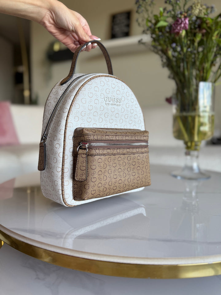Guess Backpack Hensley Brown & Cream