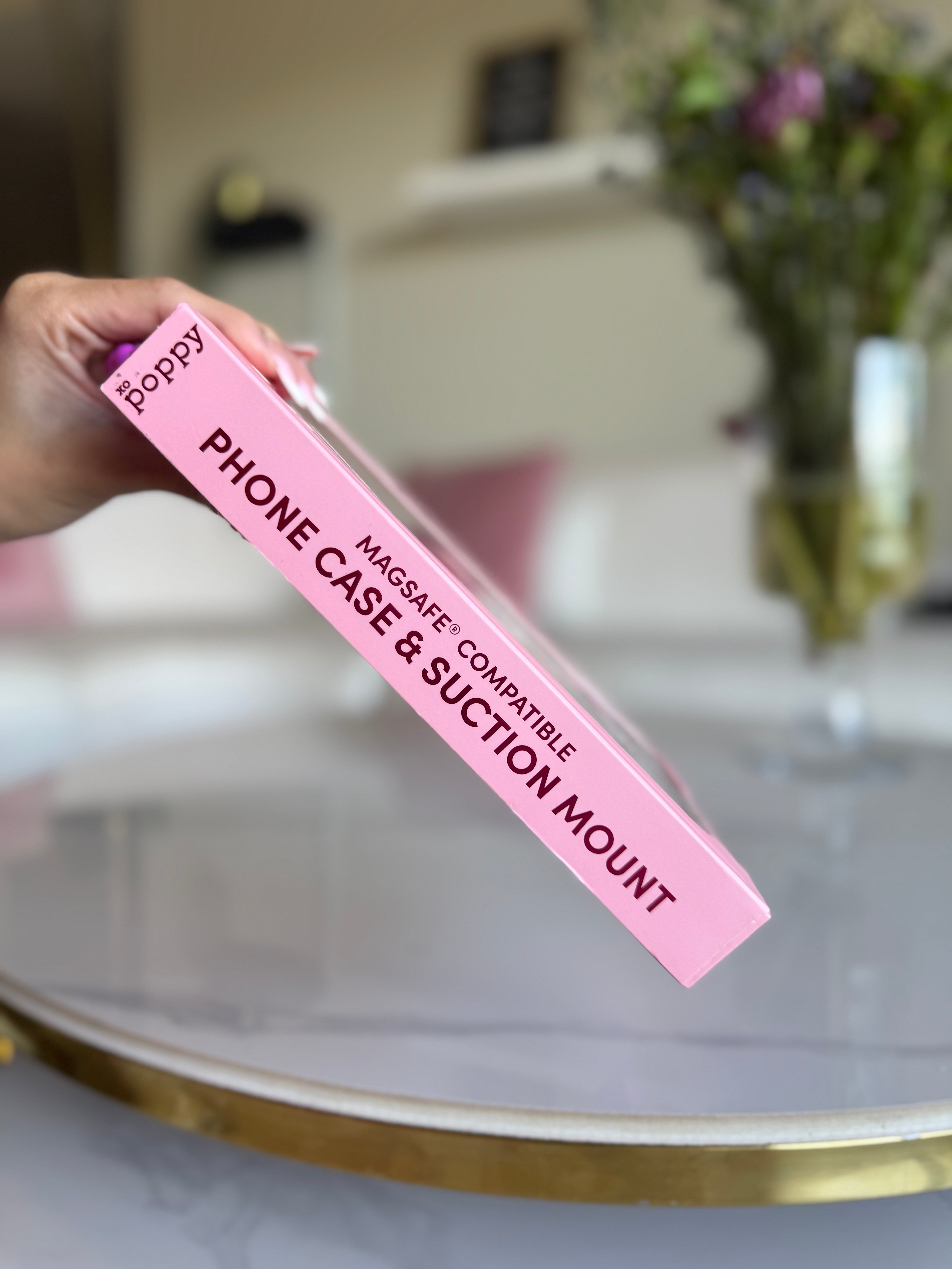 Xo Poppy IPhone 13/12 Pro Max Case & Suction Mount Pink