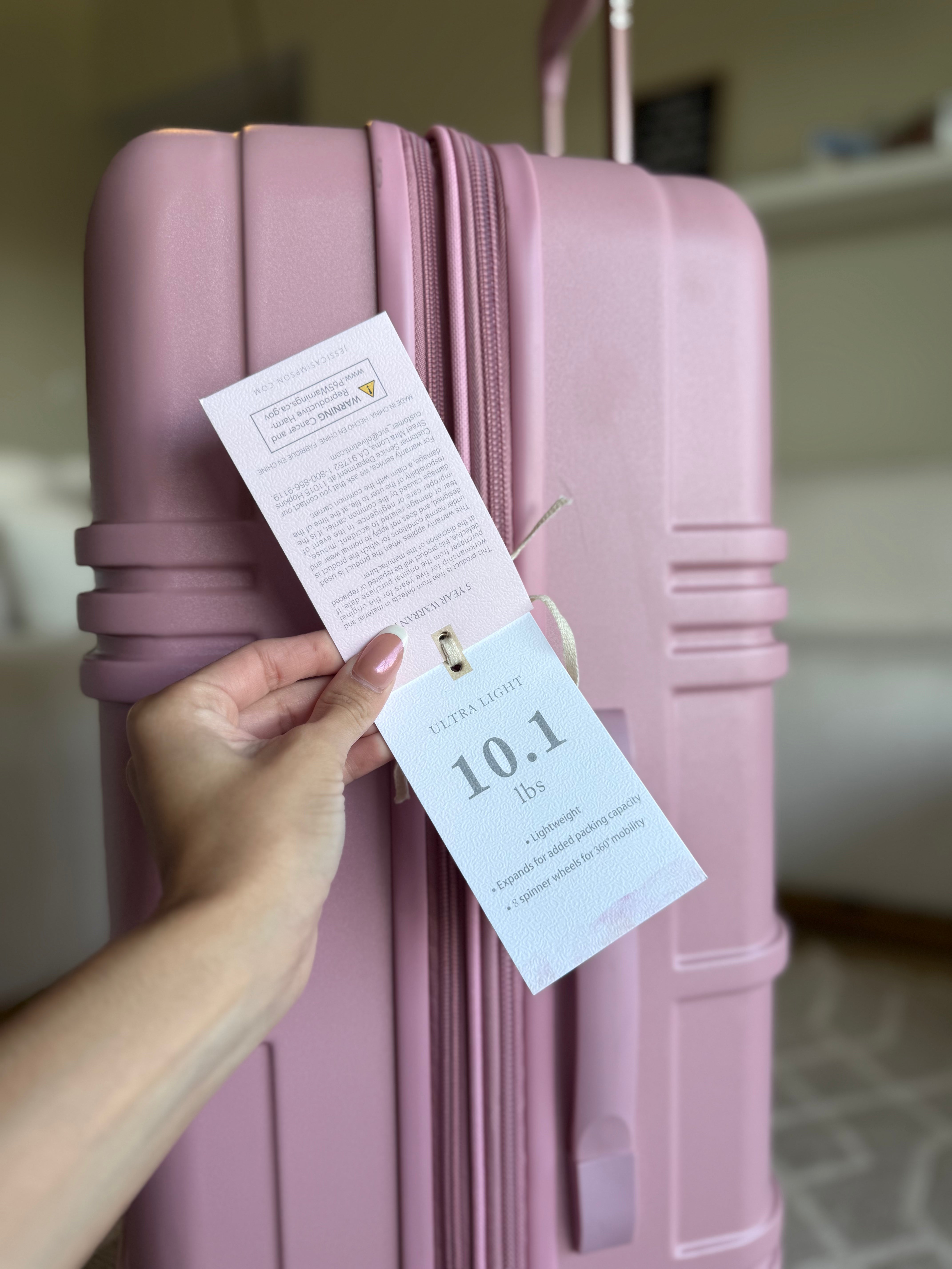 Jessica Simpson Checked Suitcase Bubblegum Pink