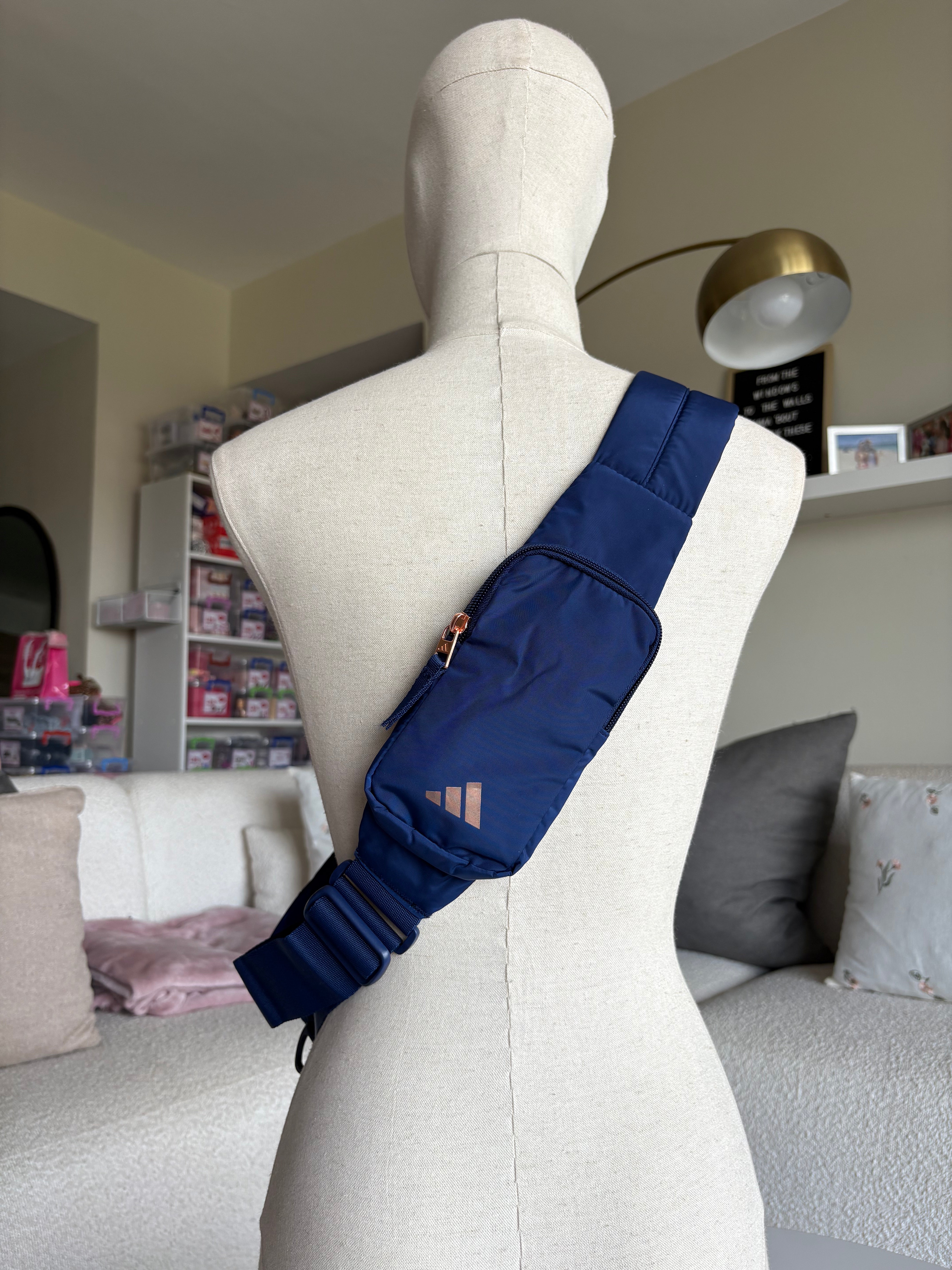 Adidas Essentials 2 Sling Blue Rose Gold