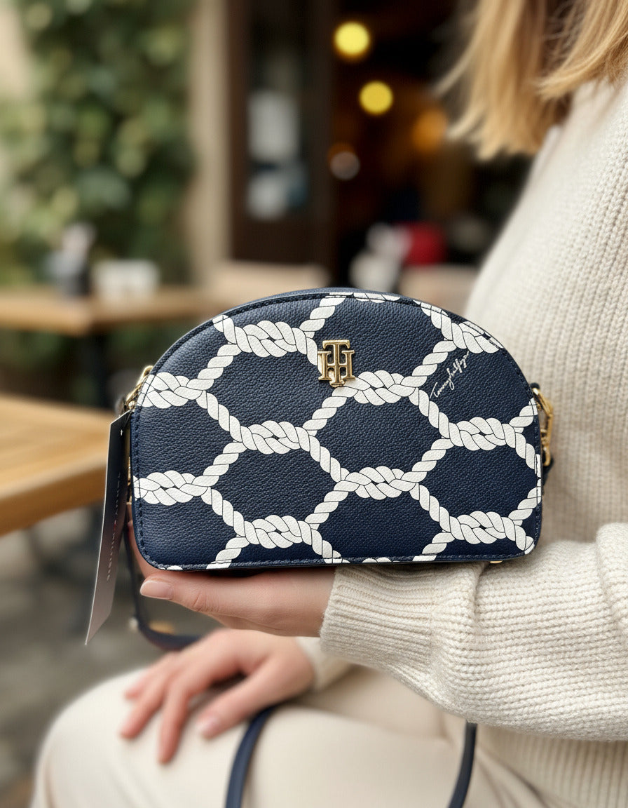Tommy Nautica Knot Mini Navy Blue Crossbody