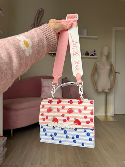 Betsy Johnson Picnic Blue Multi Crossbody Bag