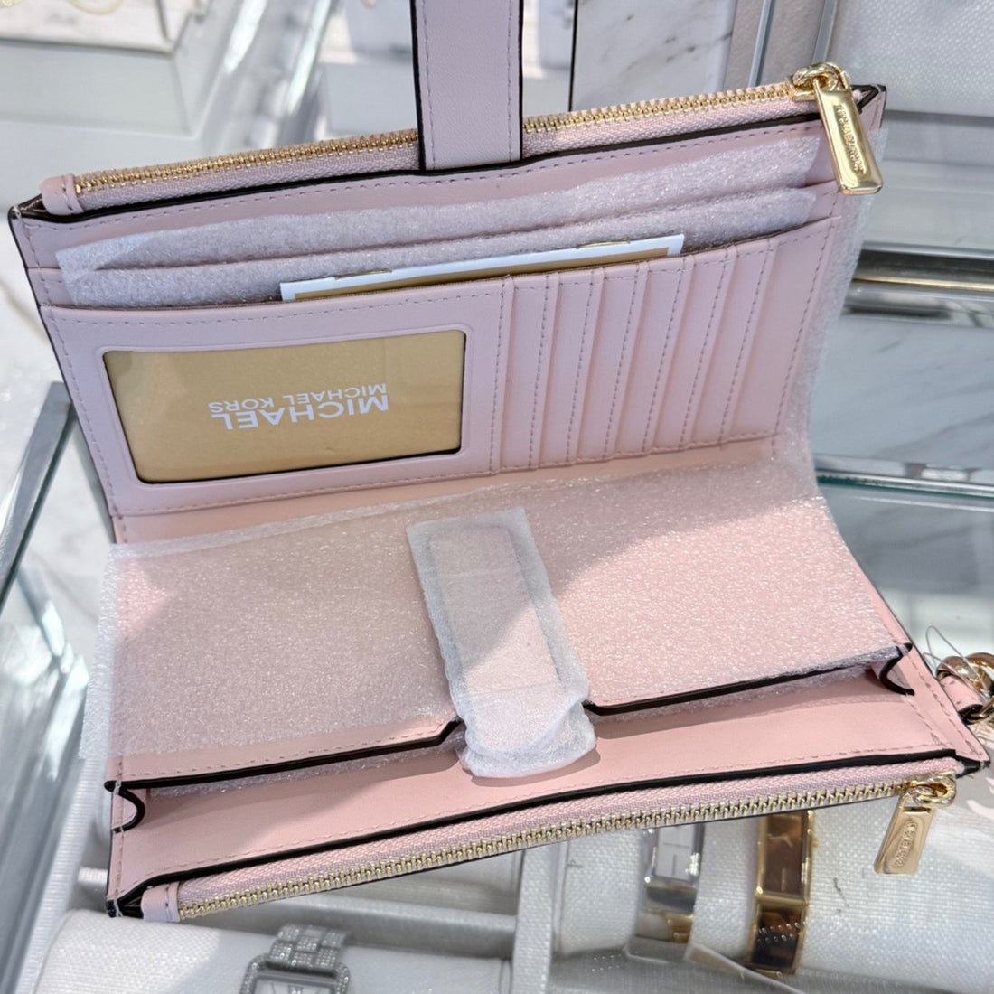 Jet Set Travel Powder Blush Wallet Fold