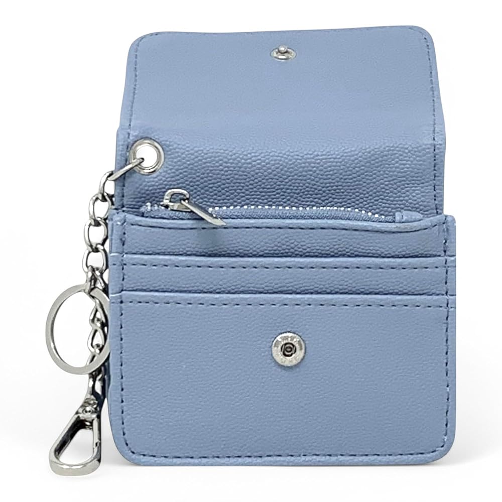 Steve Madden Bwren Blue Flap Wallet with Key