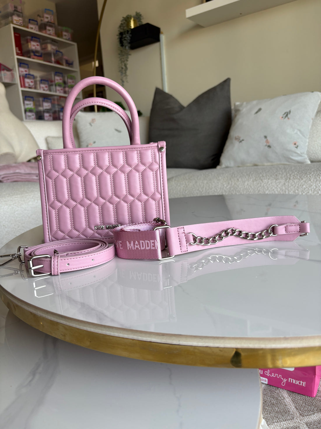 Steve Madden Cosmetic Pink Bniko Crossbody