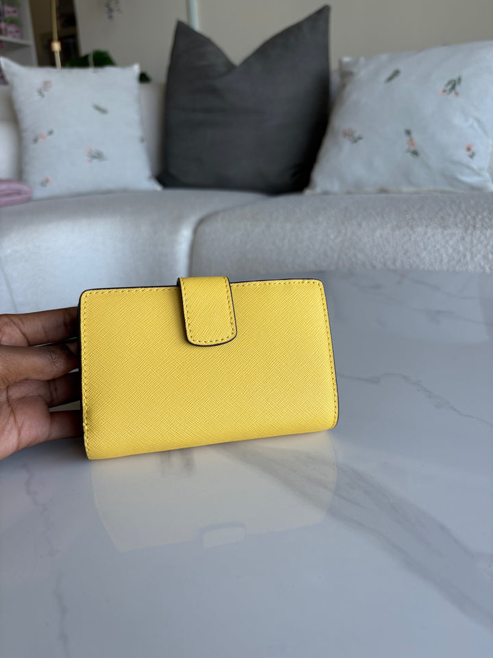 Jet Set Travel Daisy Yellow Wallet