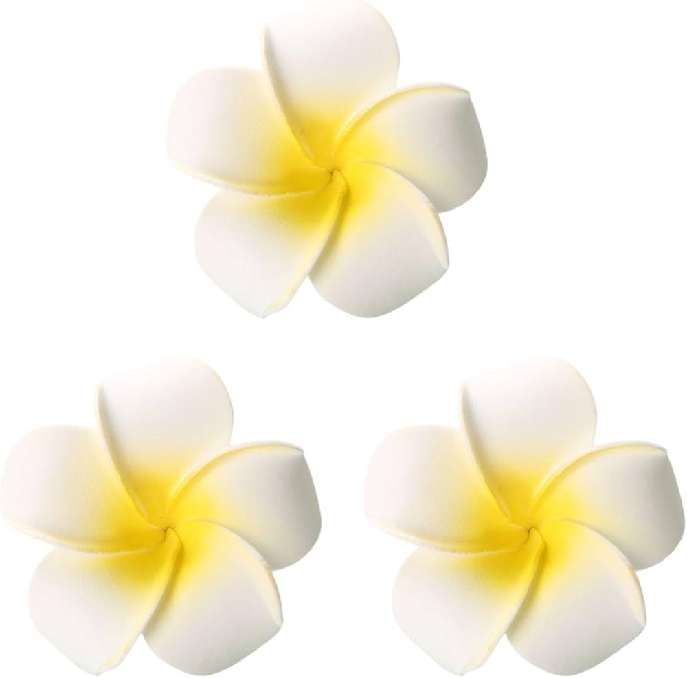 Plumeria Hawaiian Floral Hair Clips