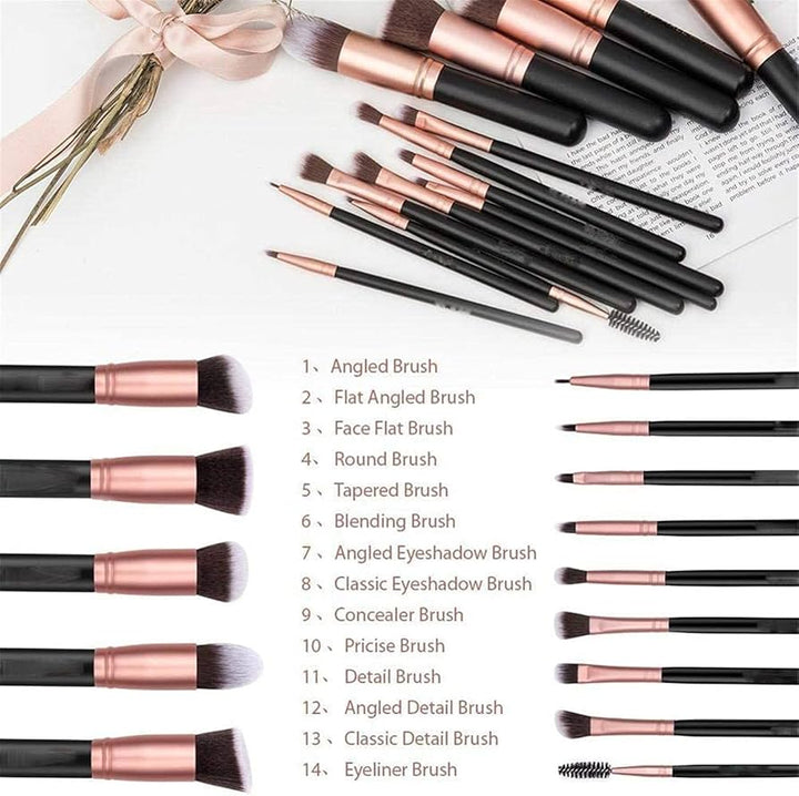Rose Gold Makeup Brush Set