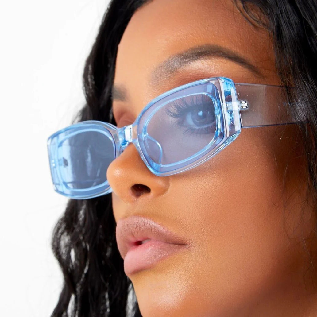 Sunglasses bright in colour in oval shape