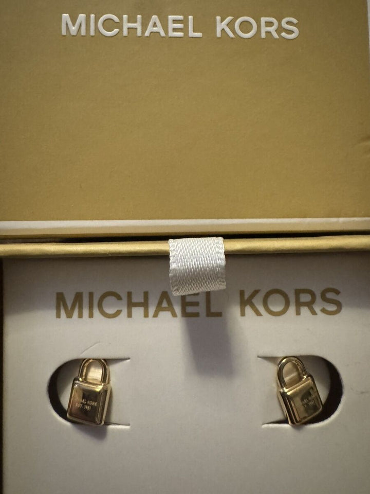 MK Earrings Gold Locket