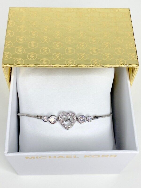 MK Bracelet Silver heart Logo
