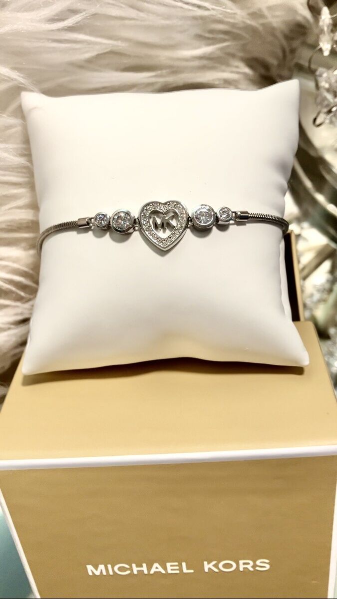 MK Bracelet Silver heart Logo