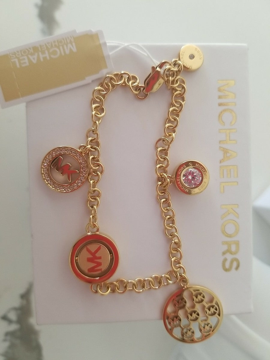 MK Bracelet Gold Logo