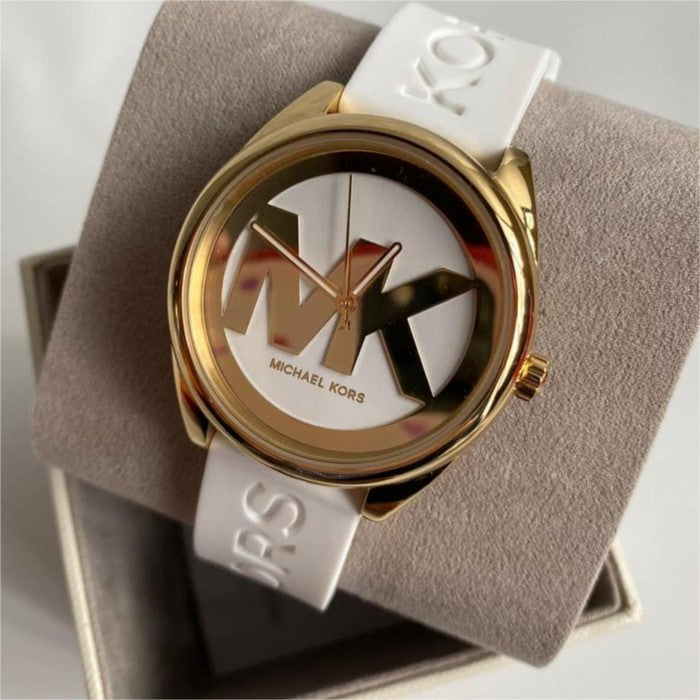 MK Watch White Sport Band