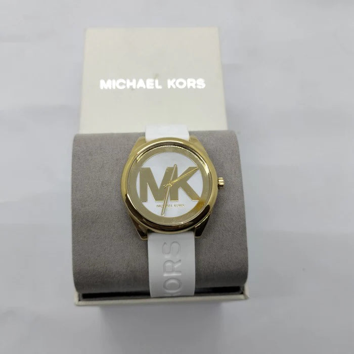 MK Watch White Sport Band