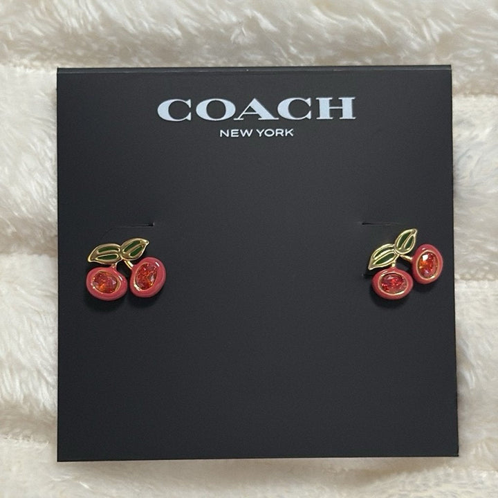 Coach Earrings Cherry