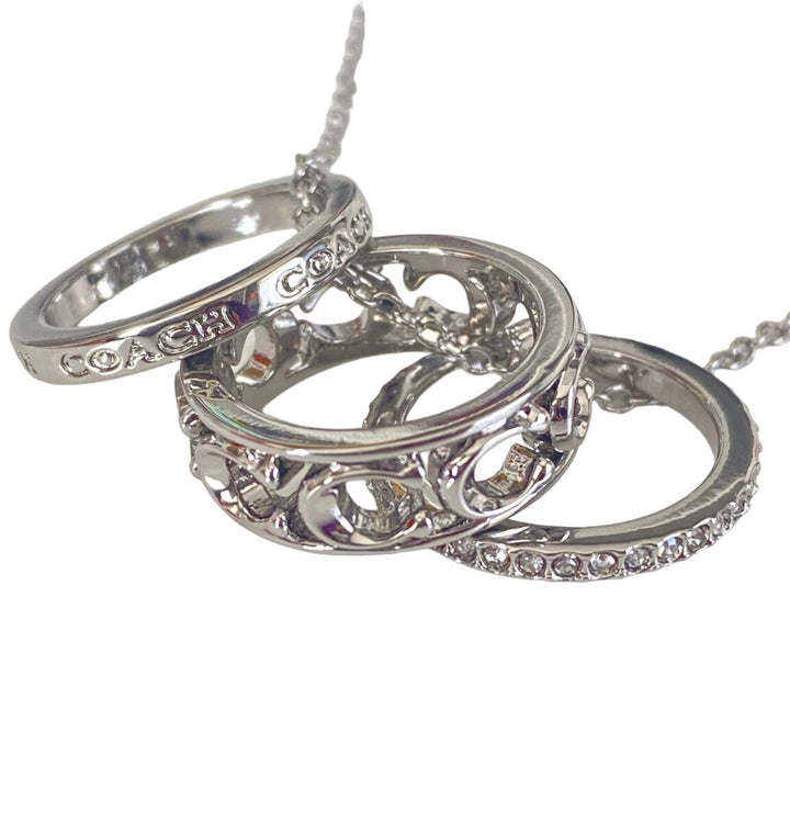 Coach Necklace Silver Rings