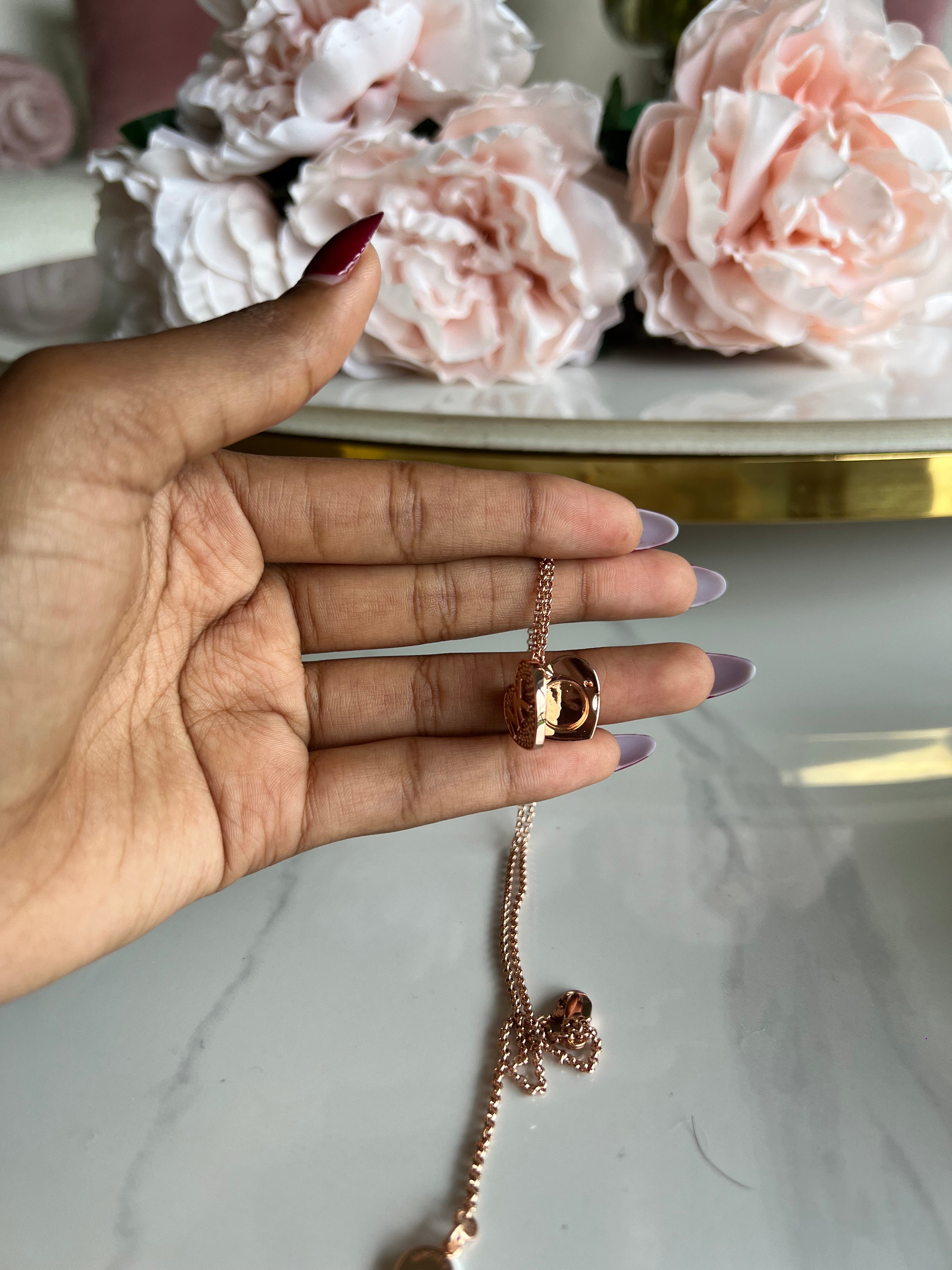 MK Necklace Locket Heart