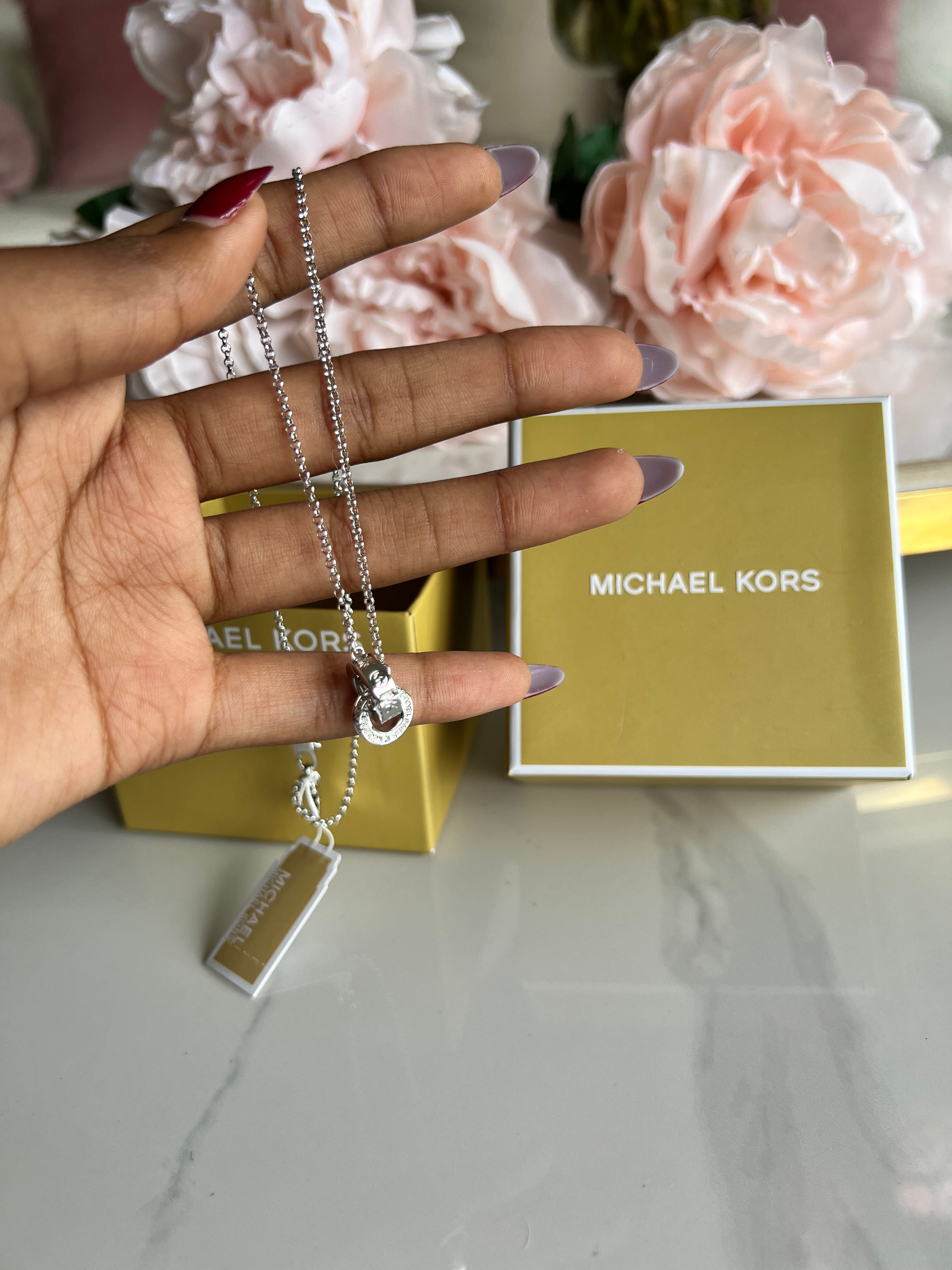 MK Necklace Silver Rings