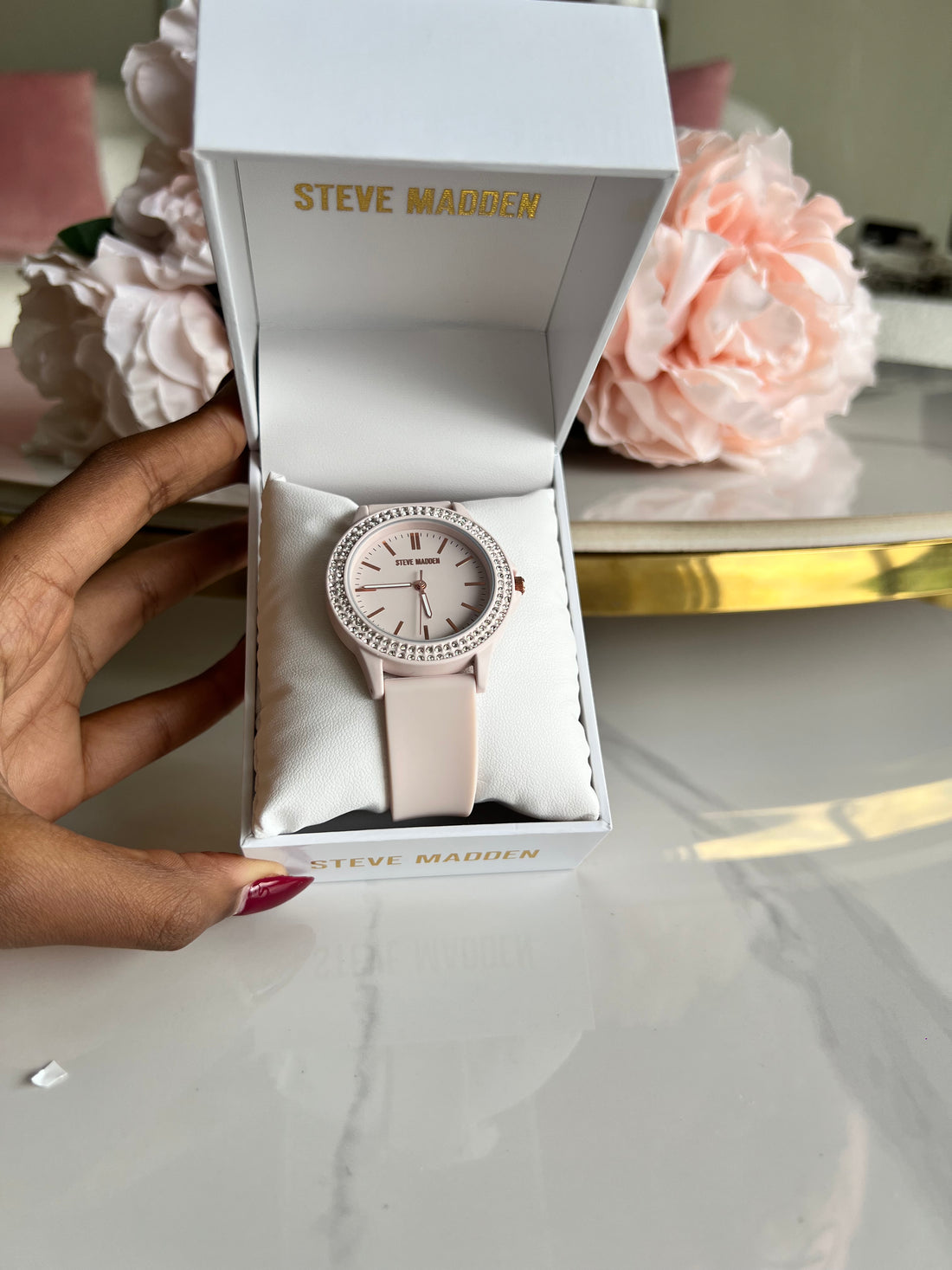 Steve Madden Watch Baby Pink Band