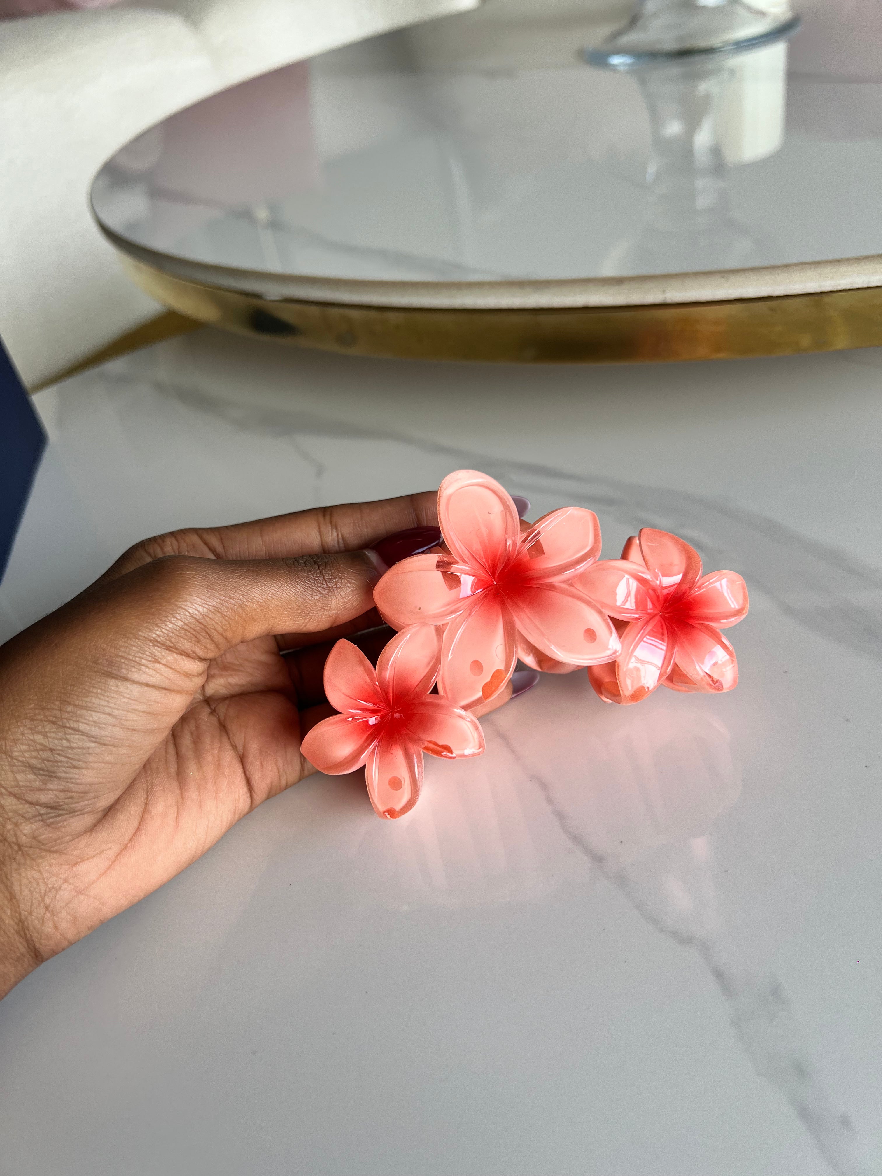 Hawaiian Flower Clips