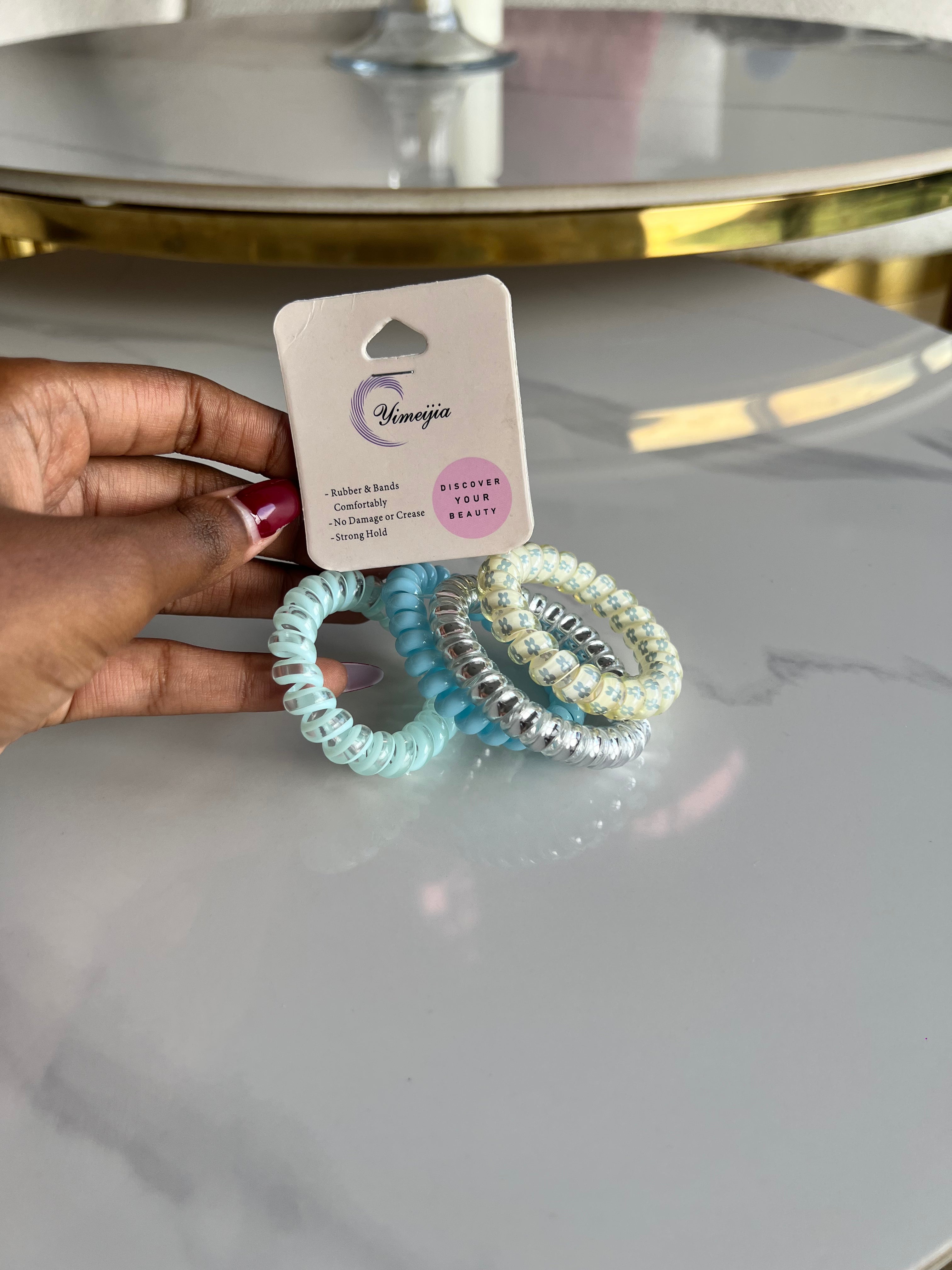 Colourful Spiral Hair Ties