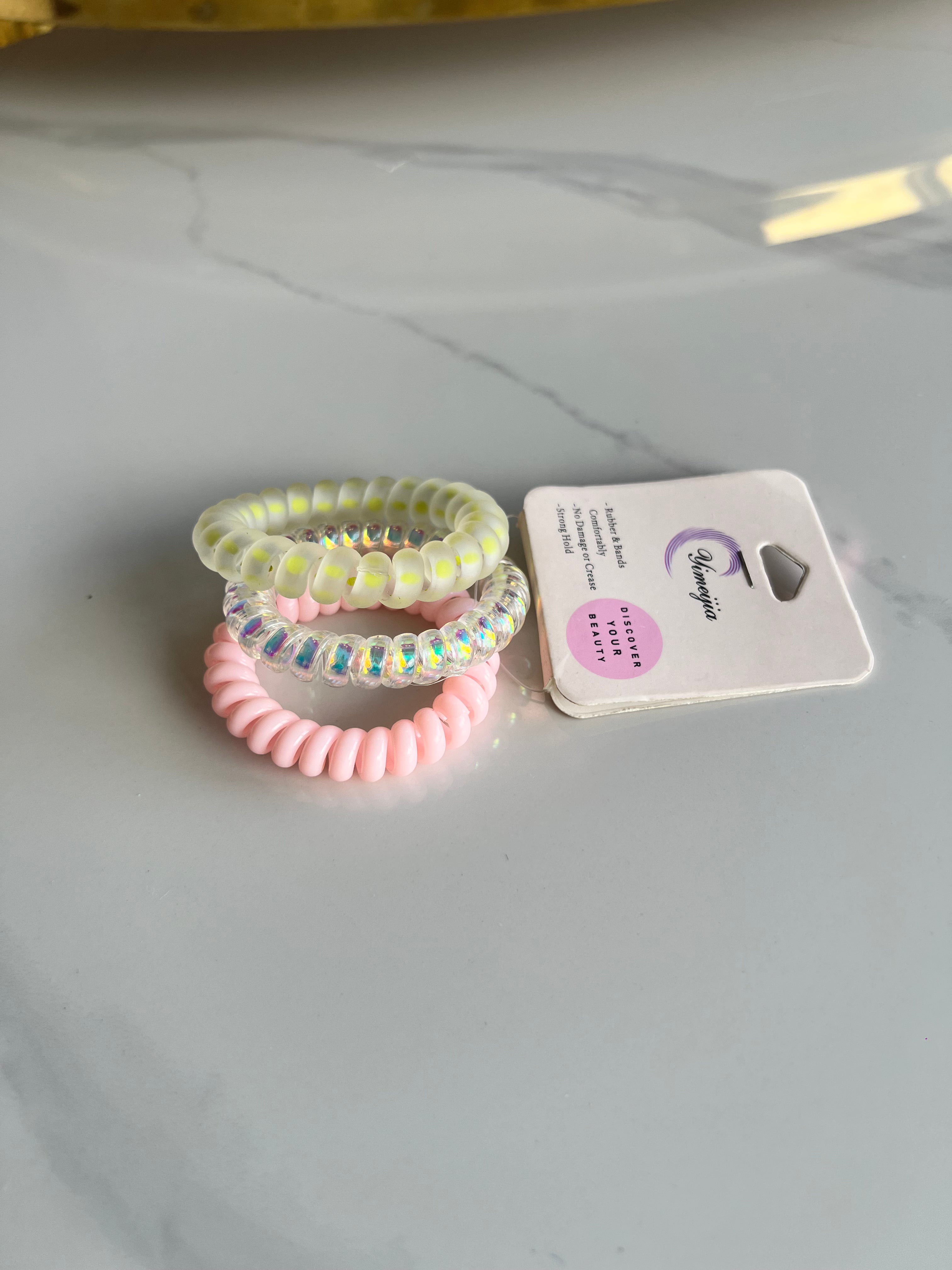 Colourful Spiral Hair Ties
