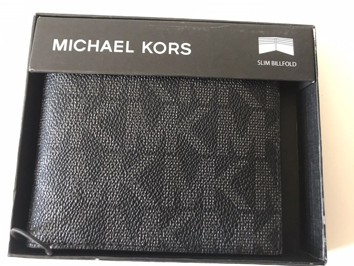 Mk mens black wallet Jet Set (monogram)